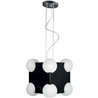 Colgante CUBO pequeño 8xE27 L.34xAn.34xAl.Reg.cm Negro