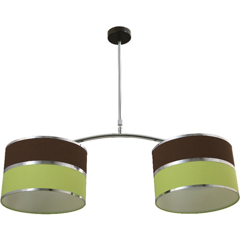 Lámpara de Techo OLGA 2xE27 L.85xAn.30xAl.Reg.cm Verde/Marron