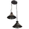 Lámpara de Techo BOLZANO 2xE27 L.40xAn.25xAl.Reg.cm Marron
