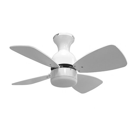 Ventilador AC FRESCO blanco, 4 aspas reversibles, 16W LED 4000K, Al.35xD.81cm