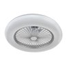 Ventilador AC TORNADO plata, 5 aspas, 48W LED 3000-6000K, Al.19xD.55cm