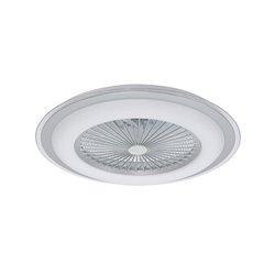 Ventilador AC BISE plata, 5 aspas, 50W LED 3000-6500K, Al.18,5xD.61cm