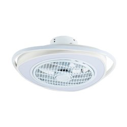 Ventilador AC GENEVA blanco, 5 aspas, 70W LED 3000-6500K, Al.23xD.53,5cm