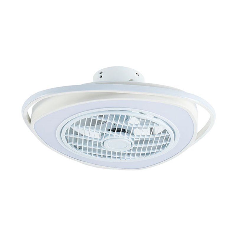 Ventilador AC GENEVA blanco, 5 aspas, 70W LED 3000-6500K, Al.23xD.53,5cm