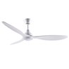 Ventilador DC DELFOS blanco, 3 aspas, 20W LED 4000K, Al.40xD.132cm