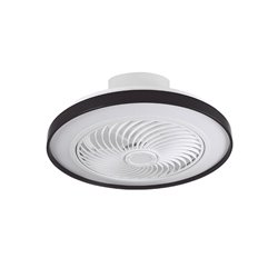 Ventilador DC CATHAY negro, 5 aspas, 72W LED 3000-6000K, Al.19xD.50cm