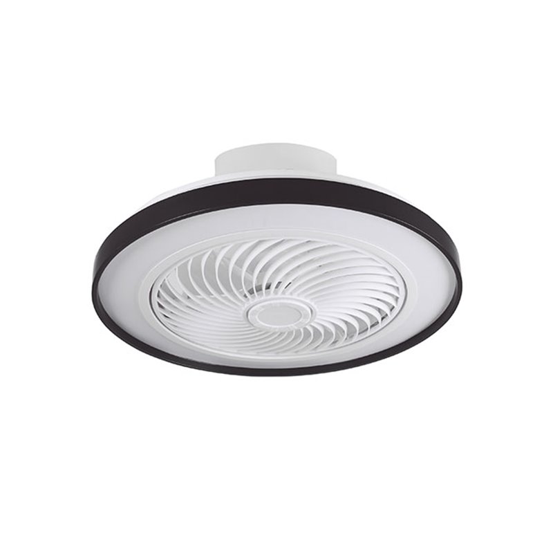 Ventilador DC CATHAY negro, 5 aspas, 72W LED 3000-6000K, Al.19xD.50cm