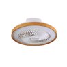 Ventilador DC CATHAY blanco/madera, 5 aspas, 72W LED 3000-6000K, Al.19xD.50cm