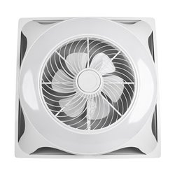 Ventilador empotrable AC PANEL blanco, 6 aspas, 66W LED 3000-6000K, 59,8x59,8cm