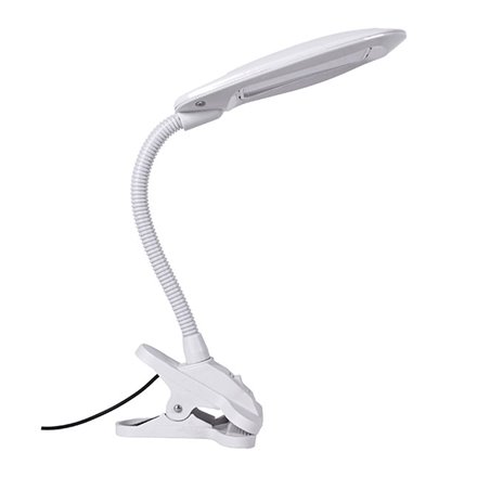 Flexo serie ALBA 5W LED 4000K con clip H.40cm en blanco