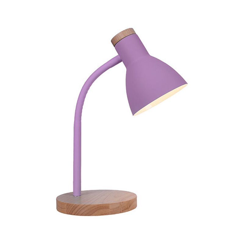 Flexo serie ARGOS 1xE27 Al.42xD.15cm Morado/Madera