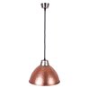 Colgante COPPER 1xE27 Al.Reg.xD.26,5cm en cobre con acabado martillado brillante