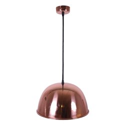 Colgante COPPER 1xE27 Al.Reg.xD.30cm en cobre con acabado liso brillante e interior estanhado