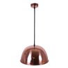 Colgante COPPER 1xE27 Al.Reg.xD.30cm en cobre con acabado liso brillante e interior estanhado