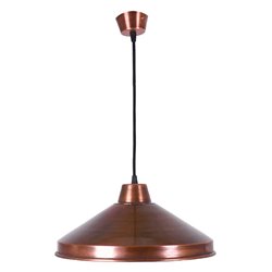 Colgante COPPER 1xE27 Al.Reg.xD.35cm en cobre con acabado liso oxidado