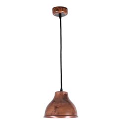 Colgante COPPER 1xE27 Al.Reg.xD.17,5cm en cobre con acabado liso rústico