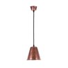 Colgante COPPER 1xE27 Al.Reg.xD.15,5cm em cobre com acabamento martelado brillante