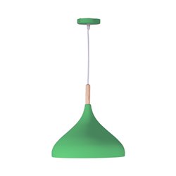 Colgante BAVIERA D.30cm 1xE27 en metal verde