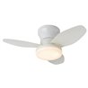 Ventilador DC TAUROS blanco/blanco, 3 aspas, 48W LED 3000|4000|6000K, Al.18xD.70cm