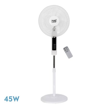 Ventilador De Pie Cacimbo Bl.3 Vel.45w.5 Aspas 43 D.  C/ Remoto.temporizador 0,5h-7,5h