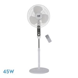 Ventilador De Pie Calma Bl.3 Vel.45w.3 Aspas  43 D C/ Remoto.temporizador 0,5h-7,5h