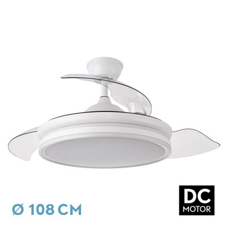 Ventilador Bayomo 72w 6120lm Blanco 3 Aspas Desp. 32/47x49/108 D.3 Color.motor Dc.remoto