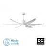 Ventilador Dc Otto 24w 2950lm Blanco 6 Aspas Blancas Reg.x167d 3000-4000-6000k 2tijas C/remoto, Memoria Y Temporizador