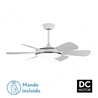 Ventilador Dc Blanco Oriel 72w 3000-4000-6000k 107d 6 Aspas, Remoto+temporizador+memoria