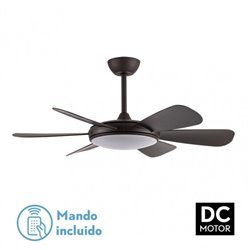 Ventilador Dc Marron Oriel 72w 3000-4000-6000k 107d 6 Aspas, Remoto+temporizador+memoria