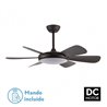 Ventilador Dc Marron Oriel 72w 3000-4000-6000k 107d 6 Aspas, Remoto+temporizador+memoria