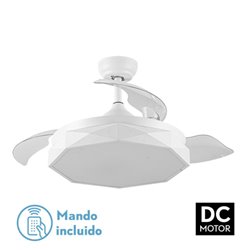 Ventilador  DC Nashi 72w Blanco 3 Asp.desp. 107d 3000-4000-6000k Remoto+memoria+temporizador