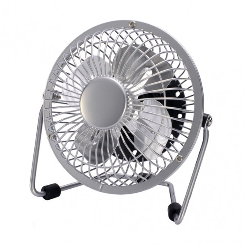 Miniventilador Sobrem.metal Bulerias 2,5w 5v Cromo  14,8X14,2X7,6 Cm Orientable Alimentacion Mediante Puerto Usb