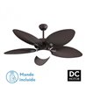 Ventilador Dc Borasco 24w Marron 5 Asp.6 Vel.132d  2950lm Remoto.memoria Y Temp.3000-4000-6000k