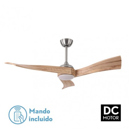 Ventilador  Dc Janubi 18w Niq/haya 3 Asp.6 Vel.Reg.x132d  2350lm Remoto,memoria Y Temp.3000-4000-6000k