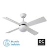 Ventilador Dc Sofia 2xe27 Blanco 4 Aspas Rev.Blanca/haya 40x107d C/remoto Temporizador