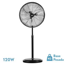 Ventilador De Pie Africo 120w Negro Regx55x55 Cm  3 Velocidades Fijo Y Rotatorio