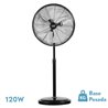 Ventilador De Pie Africo 120w Negro Regx55x55 Cm  3 Velocidades Fijo Y Rotatorio