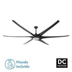 Ventilador 30w Dc Moncayo Negro 6 Aspas 6 Velocidades 254d C/remoto Memoria 3 Temperaturas 2850 Lm