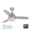 Ventilador 30w Dc Maestral Niquel 3 Aspas Plata/haya 6 Vel. 3 Colores 106,7d C/remoto, Memoria Y Temporizador 2850lm