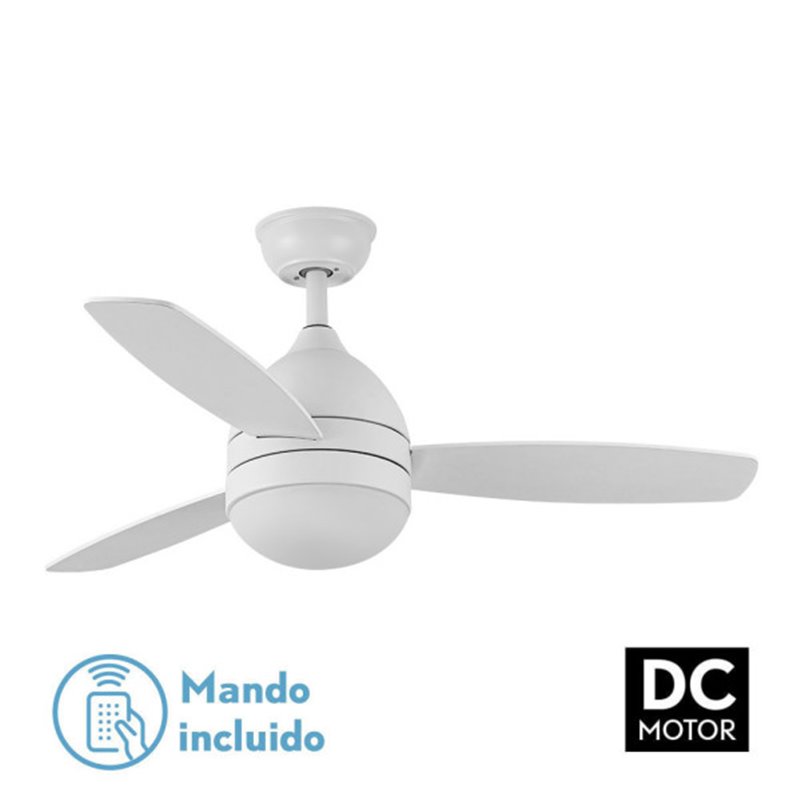 Ventilador 30w Dc Maestral Blanco 3 Aspas Blanco/haya 6 Vel. 3colores 106,7d C/remoto, Memoria Y Temporizador 2850lm