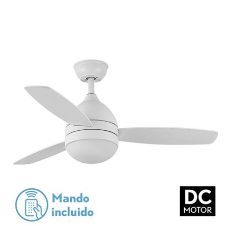 Ventilador 30w Dc Maestral Blanco 3 Aspas Blanco/haya 6 Vel. 3colores 106,7d C/remoto, Memoria Y Temporizador 2850lm