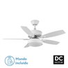 Ventilador 30w Dc Braw Blanco 5 Aspas Blanco/haya  6 Vel. 3 Colores 106,7d C/remoto, Memoria Y Temporizador 2850lm