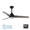 Ventilador 22w Dc Argestes Negro 3 Aspas Gris  6Velocidades 3Colores 2180lm 132D C/remoto, Memoria Y Temporizador