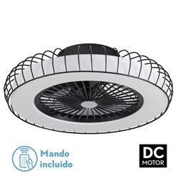 Ventilador 72w Dc Albonez Negro 5 Aspas Transp. 18x53x53cm 6 Vel. 3 Colores C/remoto, Memoria, Temp. Y Reg.Intensidad 6120lm