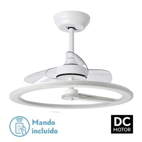 Ventilador 110w Dc Chom Blanco 3Asp.Transp. 46/66x62x62cm 6 Vel. 3 Colores C/remoto, Memoria Y Temporizador 9350lm