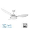 Ventilador 48w Dc Datoo Blanco 3 Aspas Blancas 6 Vel. 33/48x122x122cm 3 Colores C/remoto,memoria Y Temporizador 4080lm