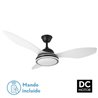 Ventilador 48w Dc Datoo Negro 3 Aspas Blancas  6 Vel. 33/48x122x122cm 3 Color C/remoto,memoria Y Temp.4080lm