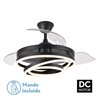 Ventilador 72w Dc Kai Negro 3 Aspas Transp. 6Vel. 3 Colores 43/58x50/107 C/remoto,memoria Y temp. 6120lm