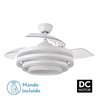 Ventilador 72w Dc Kai Blanco 3 Aspas Transp. 6 Vel. 3 Colores  43/58x50/107 C/remoto,memoria Y temp. 6120lm