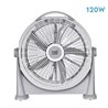 Ventilador Sobremesa Fresco Gris 120w 3 Vel. 5 Aspas Gris Orientable 62x58x16 Cm